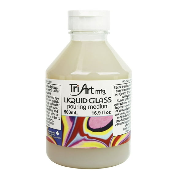 Tri-Art Liquid Glass Pouring Medium 500mL, 16.9 Fl Oz (Pack of 1)