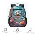 thumbnail image 6 of Aplkyhs Cute Ocean Seal Backpack for Kids Teens Age 6-18 Cute Cartoon Print School Bag Ergonomic Adjustable Straps Lightweight Bookbag for School Travel, 6 of 7