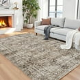 thumbnail image 4 of FairOnly 10'x13'Large Vintage Washable Area Rug Non Slip Soft Foldable Low Pile Distressed Indoor Floor Carpet for Living Room Bedroom Nursery,Camel, 4 of 7