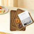 thumbnail image 6 of Serving Tray with Handles Rattan Serving Tray Rectangular Woven Tray Decorative Tray Organizing Tabletop Bathroom Kitchen Counter 3PCS, 6 of 8