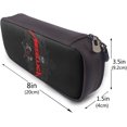 thumbnail image 3 of Metallica Leather Pencil case Pencil case Stationery Bag Office Portable Storage Box Cosmetic Box Folder, 3 of 5