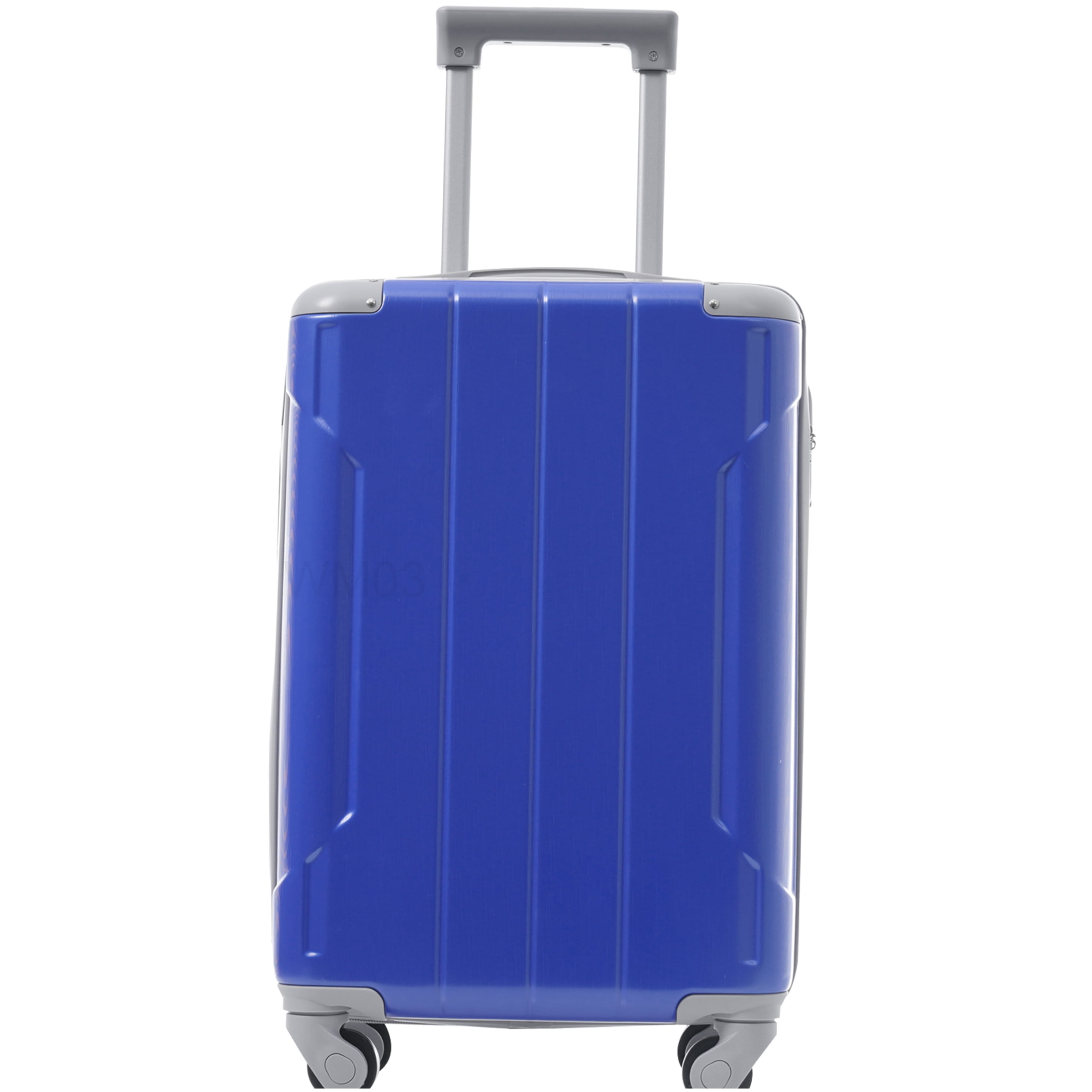 Lightweight 20 Inch Carry On Luggage 3 Piece Set, ABS Hardshell Spinner Suitcase with TSA Lock, Expandable Duffel Bag & Toiletry Bag for Weekend Travel, Blue