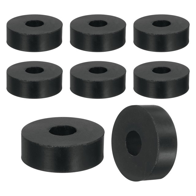 12Pack Thick Rubber Spacer, 1-3/16 Inch OD x 3/8 Inch ID x 3/8 Inch Thickness