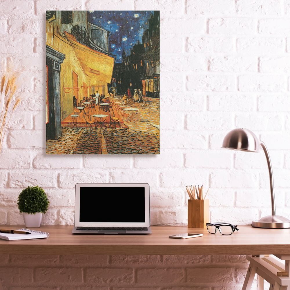 Stupell Industries Café Terrace at Night Traditional Van Gogh Painting Canvas Wall Art Design by Vincent Van Gogh, 36" x 48"