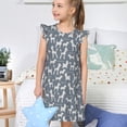 thumbnail image 4 of Bingfone Poodle Dog pour Filles Robe de Nuit Manches Volantes, Pyjamas Robe de Princesse pour Filles Tenue de Maison-Grand, 4 of 6
