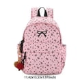 thumbnail image 2 of Yucurem Large Capacity Aesthetic Corduroy Bow Printed Backpacks, Lightweight Coquette Backpack with Bowknot for Travel Work Daily Use (Pink), 2 of 6