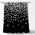 thumbnail image 3 of Valentine''s Day Shower Curtain Romantic Black White Heart Dreamy Falling Hearts Cute Sweet Lover Couple Modern Fabric Bathroom Curtain with Hook, 3 of 5