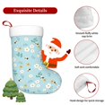 thumbnail image 5 of Yiaed Bee Flower Print Christmas Stockings, Christmas Stockings Hanging Ornaments, Christmas Stockings for Family Christmas Holiday Decorations, 5 of 7