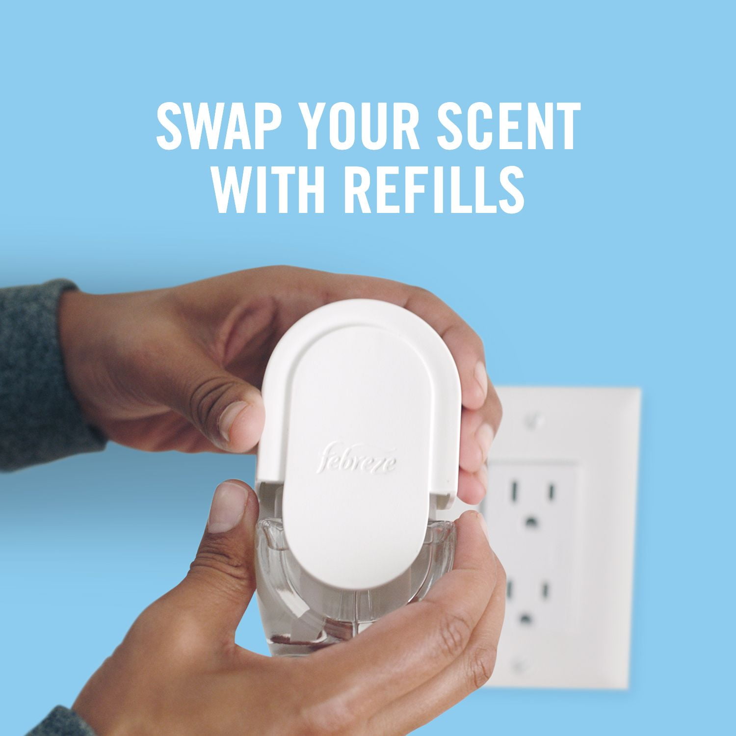 Febreze Plug In Air Freshener, Odor-Fighting Scented Oil Refill, White Pine & Berry, 4 Refill