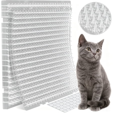 12 Pack Scat Mat for Cats - 16 x 13 Inch Cat Spike Mat with 1 Inch Spike is A Perfect Pet Training Mat Device for Cat Repellent Indoor & Outdoor to Deter Cats & Other Animals for All Seasons