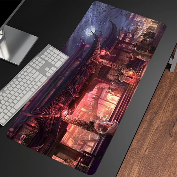Alfombrilla de ratón japonesa Secenry para Gamer, alfombrilla de ratón grande XXL para Gaming, alfombrilla de escritorio para ordenador portátil qiuyongming unisex