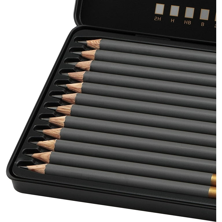 Cezanne Graphite Art Pencil Set w/ 8 inch Posing Manikin 13 Piece Set Professional Quality for Sketching and Drawing Break Resistant Leads Triple