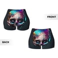 thumbnail image 3 of Sikiie Modern Abstract Colorful Skull B Print Workout Shorts Women Scrunch Butt Gym Shorts Seamless High Waist Tummy Control Yoga Biker Athletic Shorts, 3 of 5