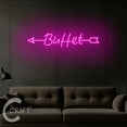 thumbnail image 3 of C-CRAFT Buffet Arrow Neon Sign LED Light 35 inch for Buffet Restaurant Wall Art Decor, 3 of 5