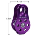 thumbnail image 3 of BLEEUS Climbing Pulley Aluminum Bearing Lifting Fixed Rope Equipment Camping Supplies (Purple), 3 of 8