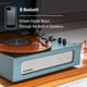 thumbnail image 4 of Crosley CR8017B-WB Voyager Vintage Tocadiscos de vinilo portátil con entrada/salida Bluetooth y altavoces integrados, azul lavado, 4 of 5