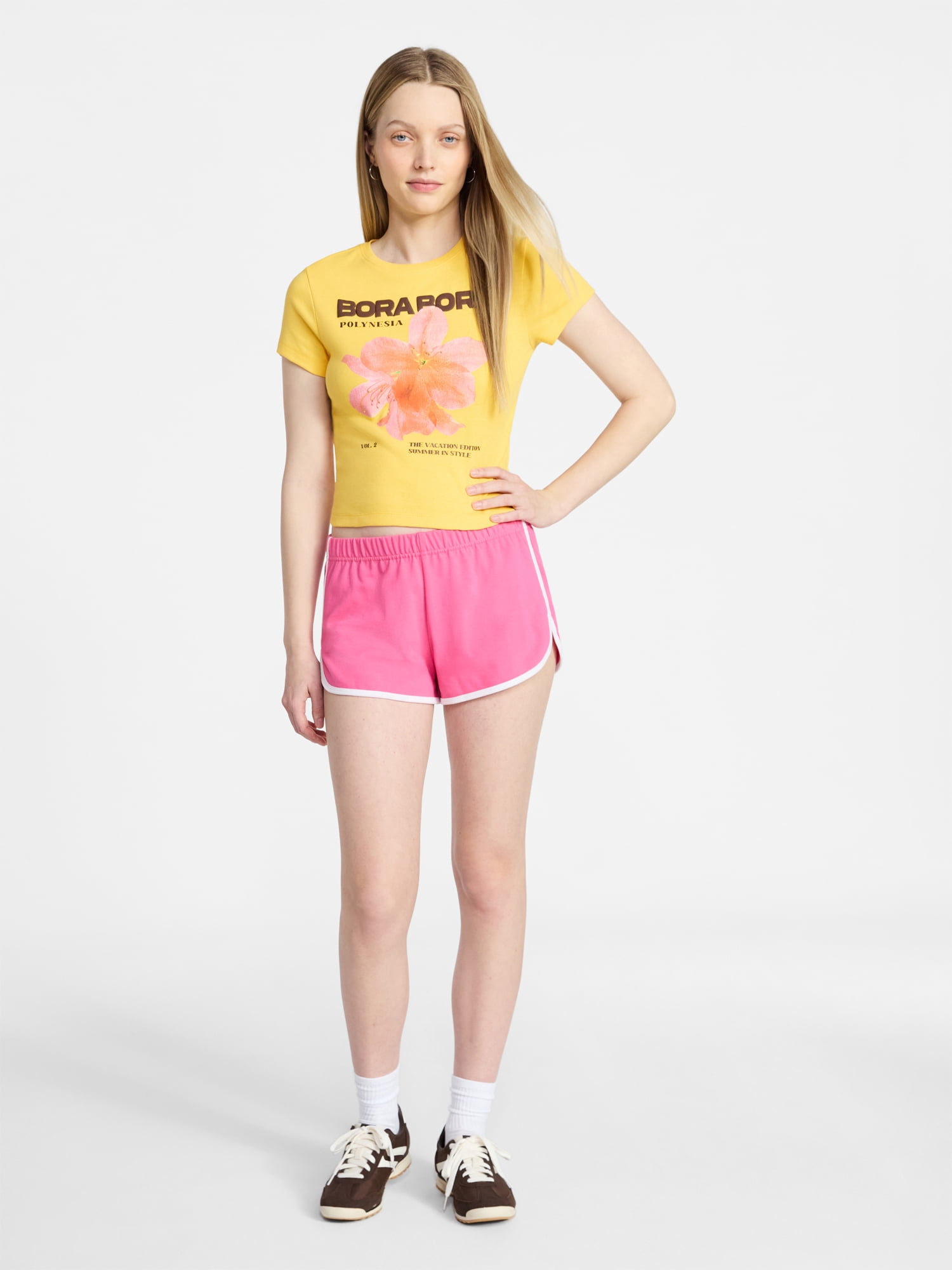 No Boundaries Knit Jersey Shorts, 2" Inseam, Women's XXS-XXL