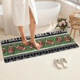 thumbnail image 4 of Colorful Football Field and Balls Pattern Bathroom Rugs Mat,Non Slip Microfiber Bathroom Rug,Rubber Backing,Soft Bathroom Mats for Bathroom Floor,Tub and Shower,60x24in(150x60cm), 4 of 5