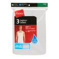 Hanes Men's White Tank Undershirts, 3 Pack