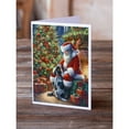 thumbnail image 2 of Bluetick Hound and Santa Claus Greeting Cards Pack of 8 7 in x 5 in, 2 of 3