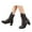 Black, variant on vauyc Fall Booties Ankle Boots for Women Low Heel Fashion Women Solid Autumn Square Heels Lace Up Short Booties Round Toe Shoes
