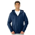 thumbnail image 1 of Jerzees Adult NuBlend Full Zip Hooded Sweatshirt, M, Vintage Heather Navy, 1 of 1