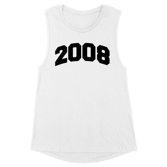2008 College Style Women's Muscle Tank Large White