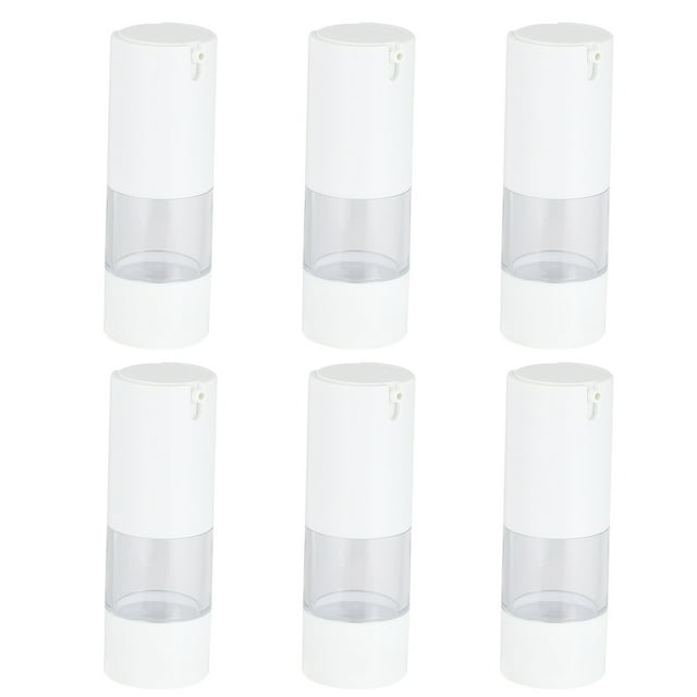 Miangastore Leak Proof Shatterproof Pump Bottles White 6Pack 9.5x1.2in