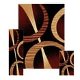thumbnail image 2 of Home Dynamix Area Rugs: Ariana Rug: 5194 Modern Geometric Rings Ebony: 3 Piece Set, 2 of 2