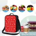 thumbnail image 4 of Xecao Christmas Print Lunch Bag - Durable, Double-Insulated Lunch Bag, Holds Lunch Box, Water Bottle, & Snacks,Leakproof Cooler Tote Bag, 4 of 7