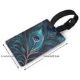 thumbnail image 2 of Peacock Feathers Cool Peafowl Luggage Tags Suitcases ID Baggage Identifier Card Name Tag for Travel Backpacks Gym Bags, 2 of 6