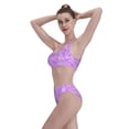 thumbnail image 6 of Picia Lilac Glittering Women's High Waisted Bikini Scoop Neck Swimsuit Two Pieces Bathing Suit-X-Large, 6 of 8