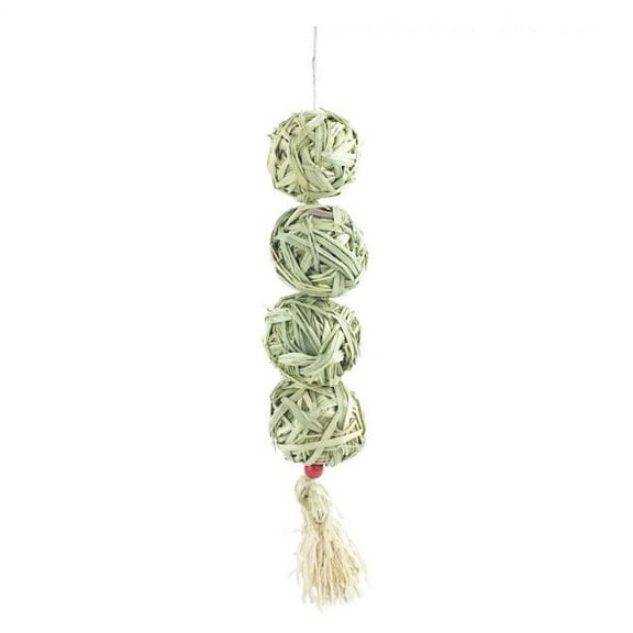 1pc-Pet Rabbit Grass Woven Ball Hanging String Rabbit Grinding Toy