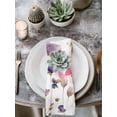 thumbnail image 2 of Purple Spring Floral Cloth Napkins Set of 4 Reusable Dinner Napkins, Pink Flowers Farmhouse Watercolor Cocktail Napkin Washable Table Napkins for Wedding/Holiday Party/Baby Shower 20"x20", 2 of 7