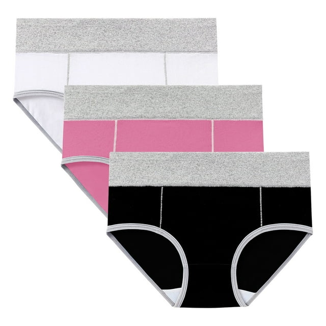 Timegard Culottes pour Femmes 3 Pcs Grande Taille Taille Mi-Haute Confortables Invisibles Culottes Respirantes Culottes Menstruelles