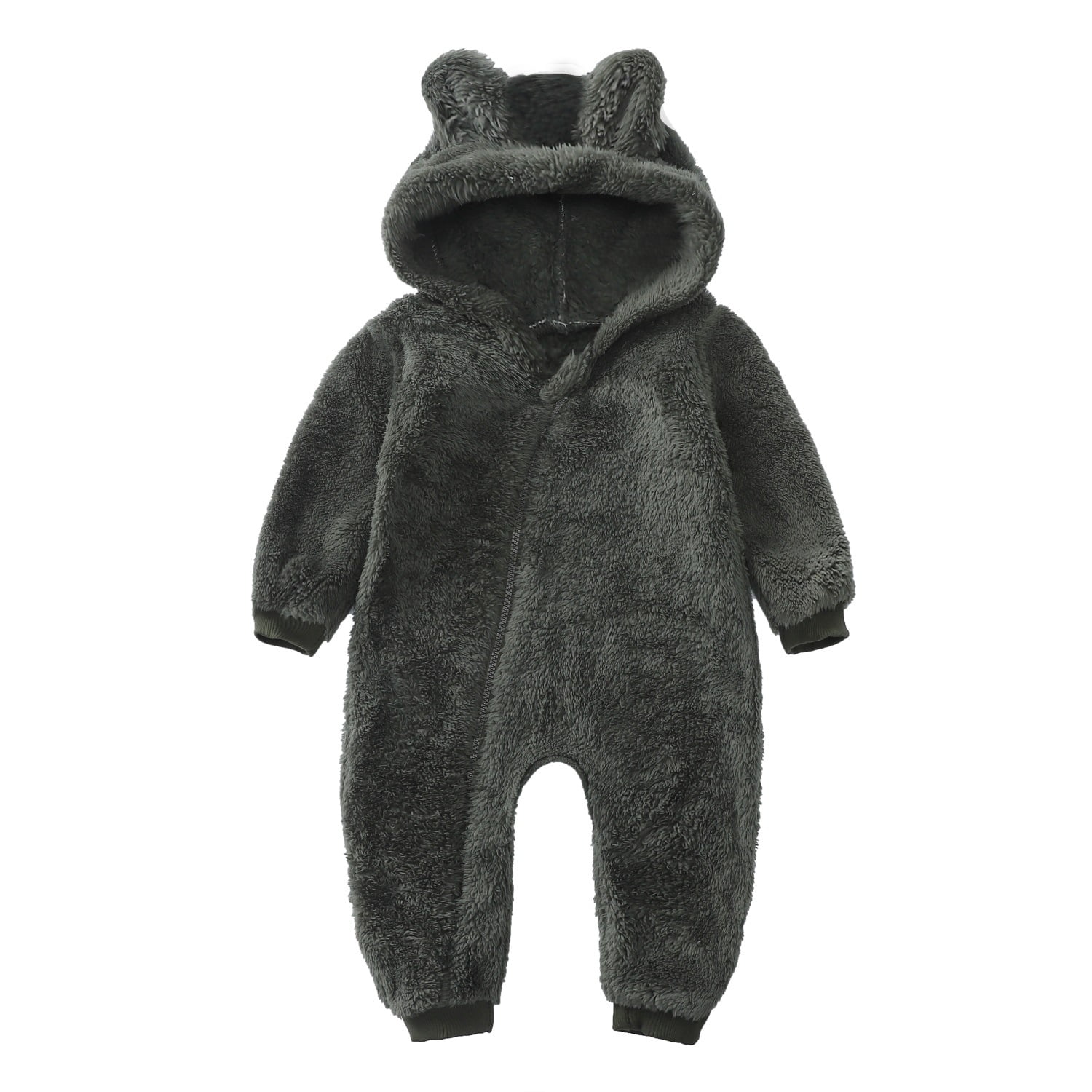 Esaierr Newborn Baby Girls Boys Snowsuit 6 Months-3 Years Fleece Jacket Ears Hooded Jumpsuit Infant Onesie Winter Romper Outwear