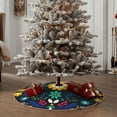 thumbnail image 5 of Kdxio Colorful Mexican Flower Print Christmas Tree Skirt Christmas Xmas Tree Skirts Mat for New Year Holiday Christmas Party Decorations-30", 5 of 7