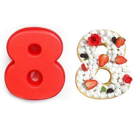 

3D Mini Silicone Cake Molds Birthday Wedding Anniversary Baking 7 Baking Cake Mold Tools Special Novel DIY Molds Numbers Cake Molds 1PCS