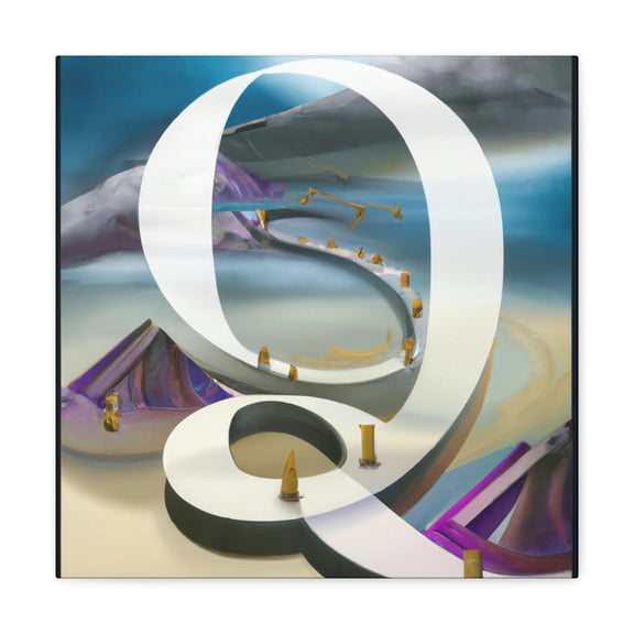 Q in Art Deco - Canvas