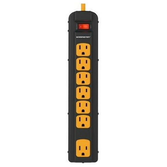 Monster 3001094 4 ft. 7 Outlets Power Strip, Black