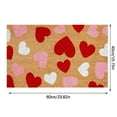 thumbnail image 3 of Valentine's Day Natural Coir Door Mat Romantic Red Pink White Heart Pattern Welcome Mat Non- Entrance Door Rugs for Indoor Outdoor Home Bathroom Decor,Red, 3 of 7
