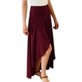 thumbnail image 3 of Nlife Women High Waist Ruffle Irregular Tulip Hem Draped Skirt, 3 of 7