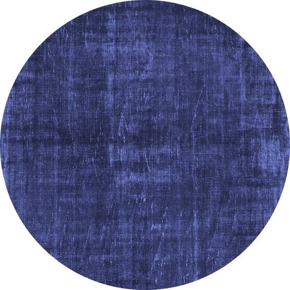Ahgly Company Machine Washable Indoor Round Persian Blue Bohemian Area Rugs, 5' Round