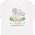 thumbnail image 4 of Inktastic I am Fearfully and Wonderfully Made Cute Elephants Boys or Girls Long Sleeve Toddler T-Shirt, 4 of 5