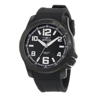 Invicta Pro Diver Silicone Strap Black Dial Quartz 46132 Men's