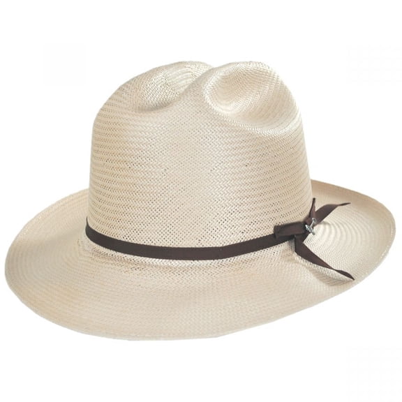 Open Road Shantung Straw Western Hat - 6.75 - Silverbelly