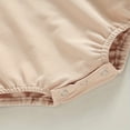 thumbnail image 5 of Zehjuhan Toddler Baby Boy Girl Solid Color Long Sleeve Hooded Sweatshirt Romper Snap Bottom Fall Winter Clothes Beige，0-3M, 5 of 6