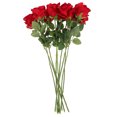 thumbnail image 6 of OUNONA 9-Piece Realistic Red Rose Flower Set for Home Decor, Wedding Centerpieces, Living Room Table Decoration, 6 of 8