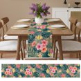 thumbnail image 5 of Table Runners 72 Inches Long Dress Scarves, Coastal Floral Farmhouse Kitchen/Dining Table Decor Table Runner, Coffee Tablerunners, Summer Palm Leaf Tropical Botanical Vintage 13x72 Inch, 5 of 5