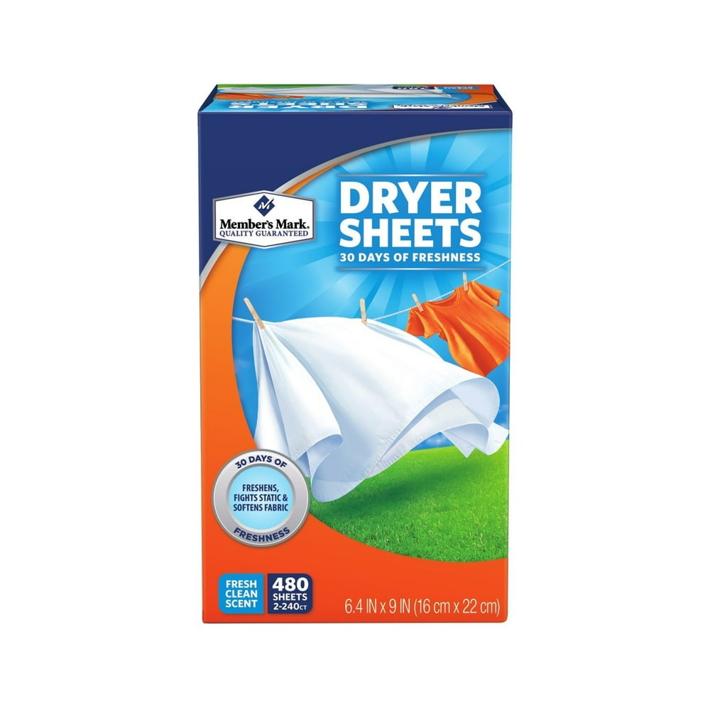 Member's Mark Dryer Sheets, Fresh, 480 Loads